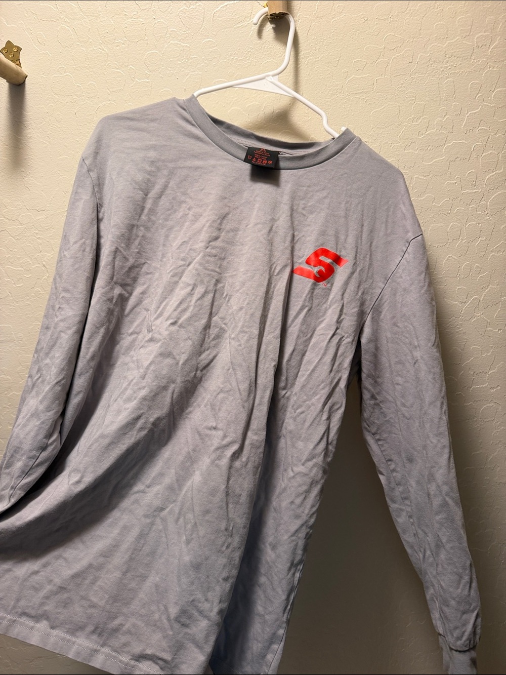 Men's Light Gray  Snap-On Long-Sleeve Shirt
